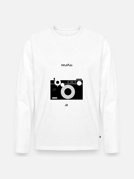 Argus C3 - Männer Premium Bio Langarmshirt - Weiß