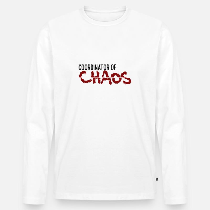 Manager - Männer Premium Bio Langarmshirt - Weiß