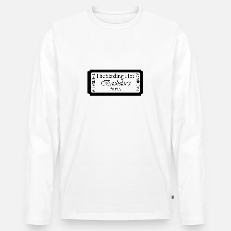 Nerd Geek - Männer Premium Bio Langarmshirt - Weiß