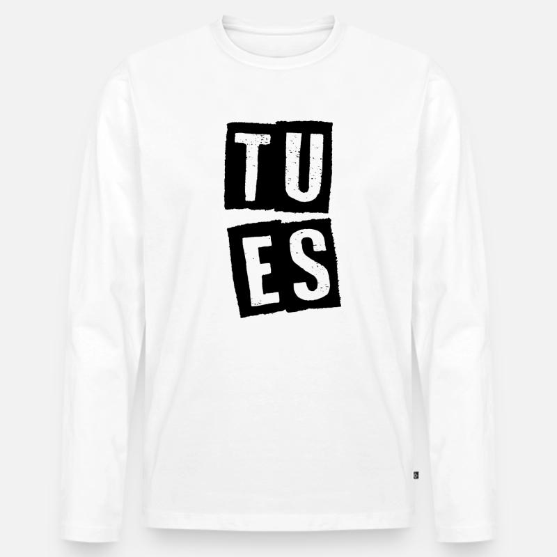 TU ES - Männer Premium Bio Langarmshirt - Weiß