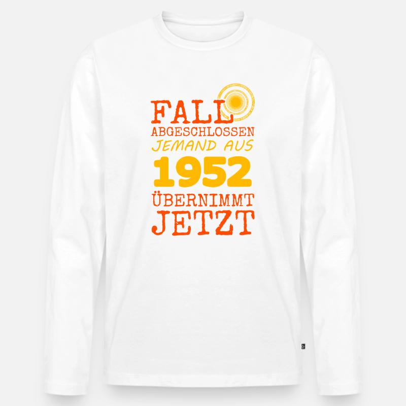 Fall 1952 - Männer Premium Bio Langarmshirt - Weiß