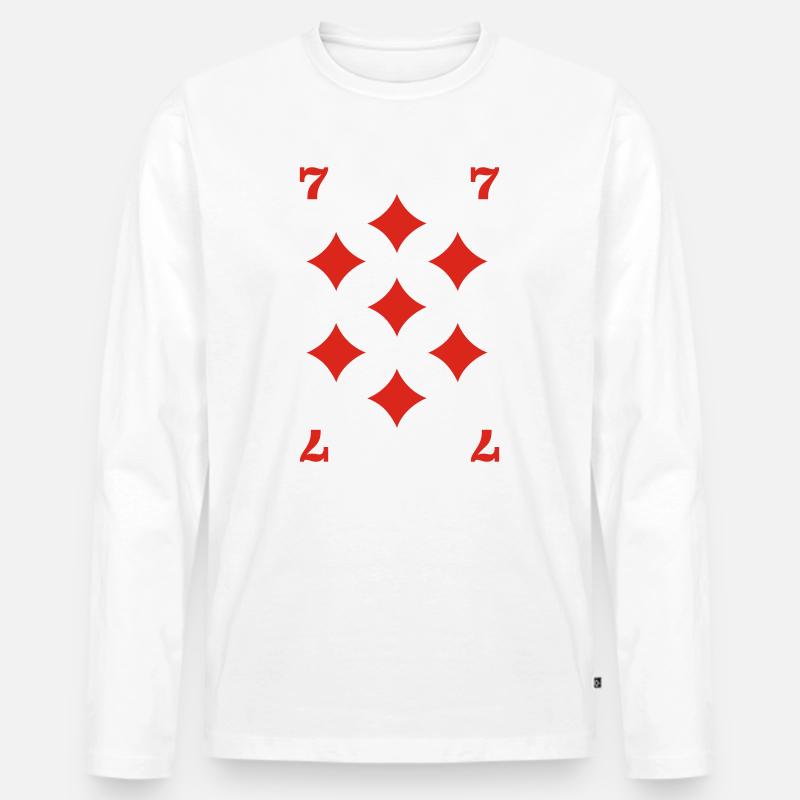 Karo Sieben - Männer Premium Bio Langarmshirt - Weiß