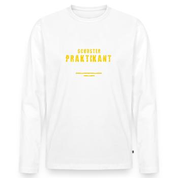 Schuster Praktikant Schusterei Praktikum - Männer Premium Bio Langarmshirt - Weiß - Vorne - Nico (187cm)