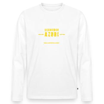 Schneider Azubi Ausbildung Lehre Schneiderlehre - Männer Premium Bio Langarmshirt - Weiß - Vorne - Nico (187cm)