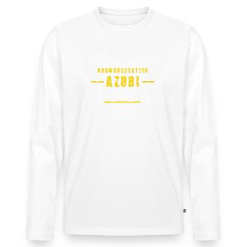 Raumausstatter Azubi Ausbildung Lehre Dekorateur - Männer Premium Bio Langarmshirt - Weiß - Vorne - Nico (187cm)