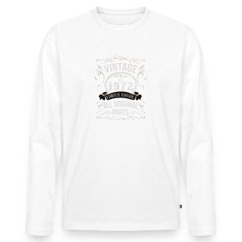 July 1972 - 50th birthday gift. Awesome. - Men's Premium Organic Long Sleeve Shirt - white - Front - Nico (187cm)