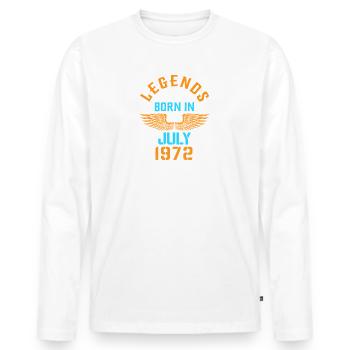 July 1972 - 50th birthday gift. Awesome. - Men's Premium Organic Long Sleeve Shirt - white - Front - Nico (187cm)