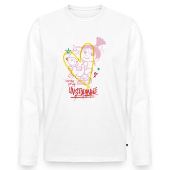 Minions Agnes Mit Einhorn Fluffy Unstoppable - Männer Premium Bio Langarmshirt - Weiß - Vorne - Nico (187cm)