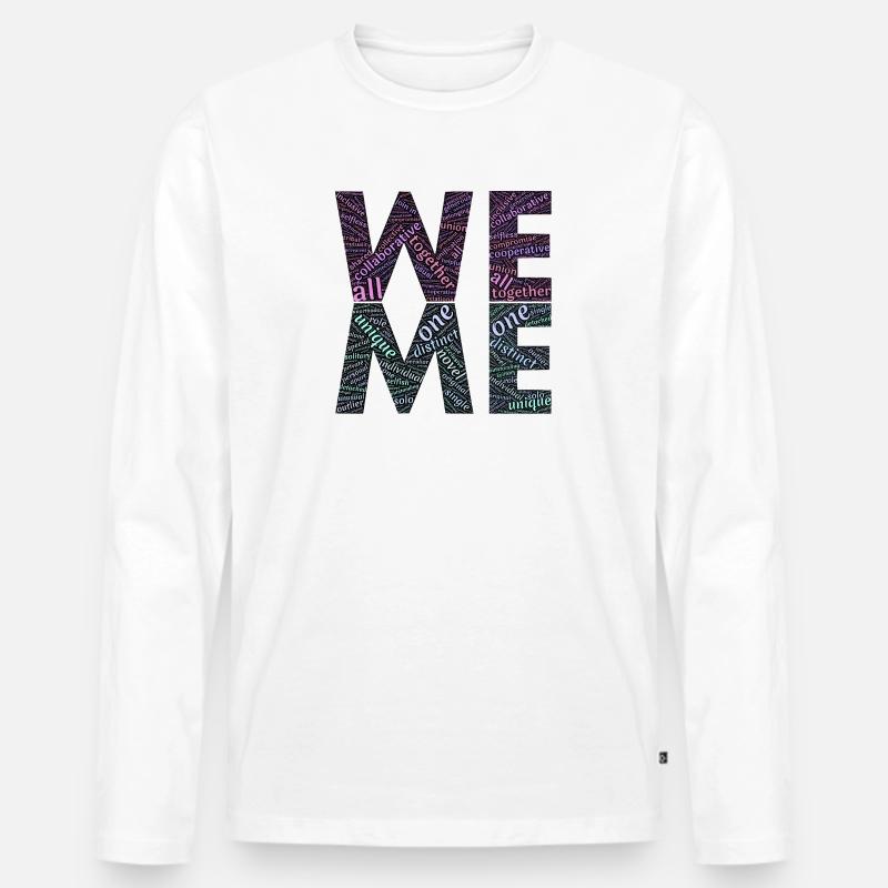 we & me - Männer Premium Bio Langarmshirt - Weiß