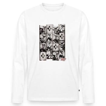 DC Comics Originals Harley Quinn Posen - Männer Premium Bio Langarmshirt - Weiß - Vorne - Nico (187cm)