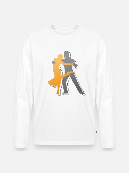 Tango Argentino Dance Gift - Men's Premium Organic Long Sleeve Shirt - white