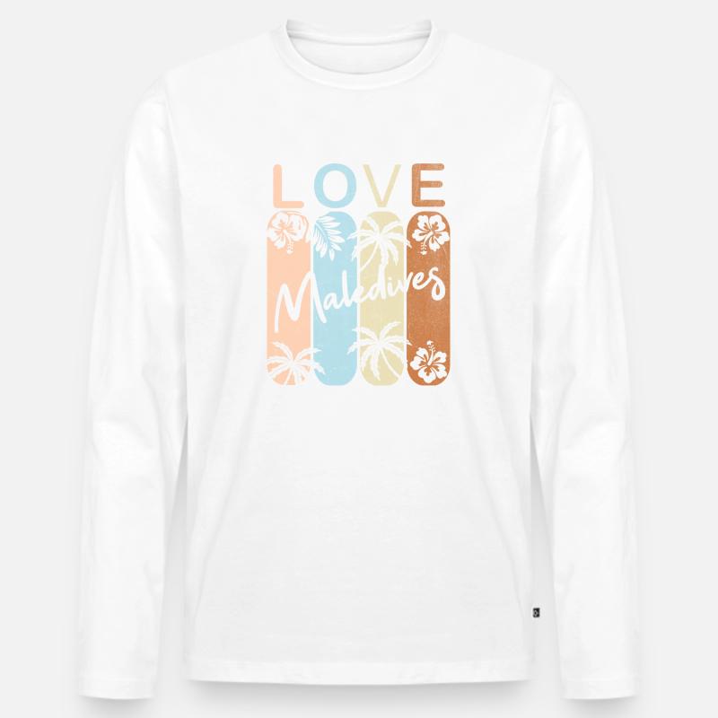 Malediven - Männer Premium Bio Langarmshirt - undefined