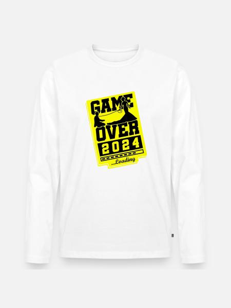 Wedding Loading 2024 Game Over - Men's Premium Organic Long Sleeve Shirt -