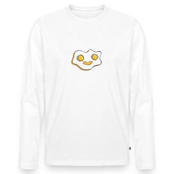 Spiegelei Leibspeise Kochen Lieblingsgericht Eier - Männer Premium Bio Langarmshirt - Weiß - Vorne - Nico (187cm)