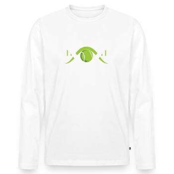 Padel Tennis Sport Padelspieler Padelfan Padeler - Männer Premium Bio Langarmshirt - Weiß - Vorne - Nico (187cm)