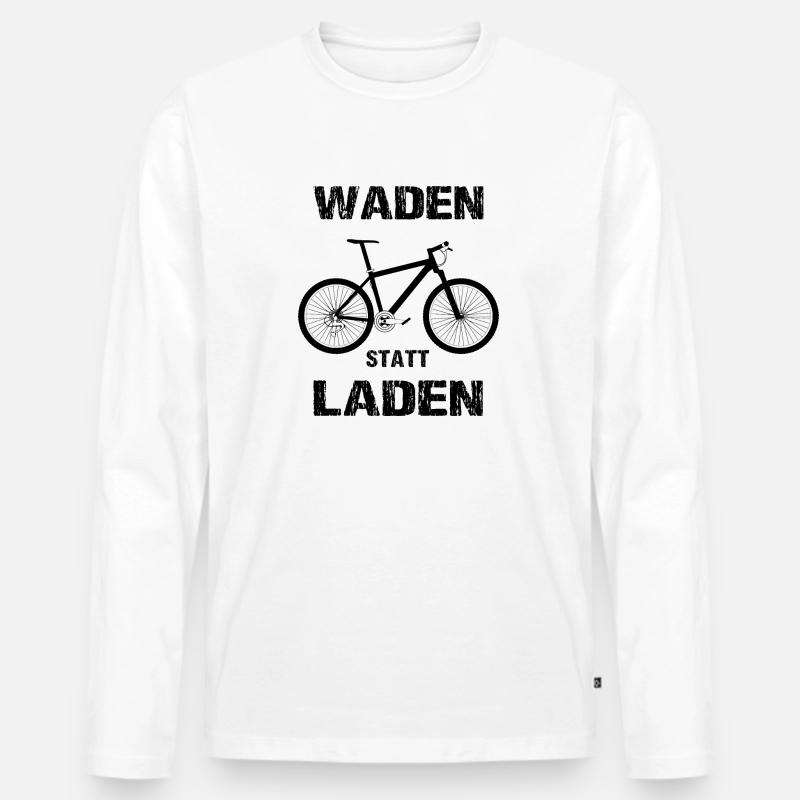 Fahrrad - Männer Premium Bio Langarmshirt - Weiß
