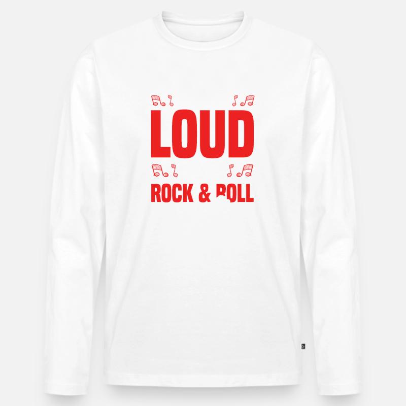 rock n roll laut - Männer Premium Bio Langarmshirt - undefined