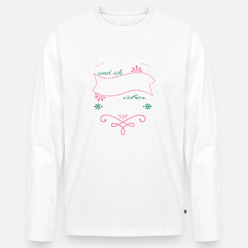 bullterrier geburtstagsgeschenkidee statement - Männer Premium Bio Langarmshirt - Weiß