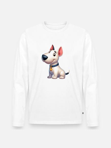 Bull Terrier 5 - Men's Premium Organic Long Sleeve Shirt - white