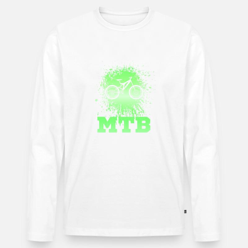 MTB - Männer Premium Bio Langarmshirt - Weiß