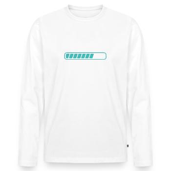 Wachmann Ausbildung 2 Lehrjahr 2. Ausbildungsjahr - Männer Premium Bio Langarmshirt - Weiß - Vorne - Nico (187cm)