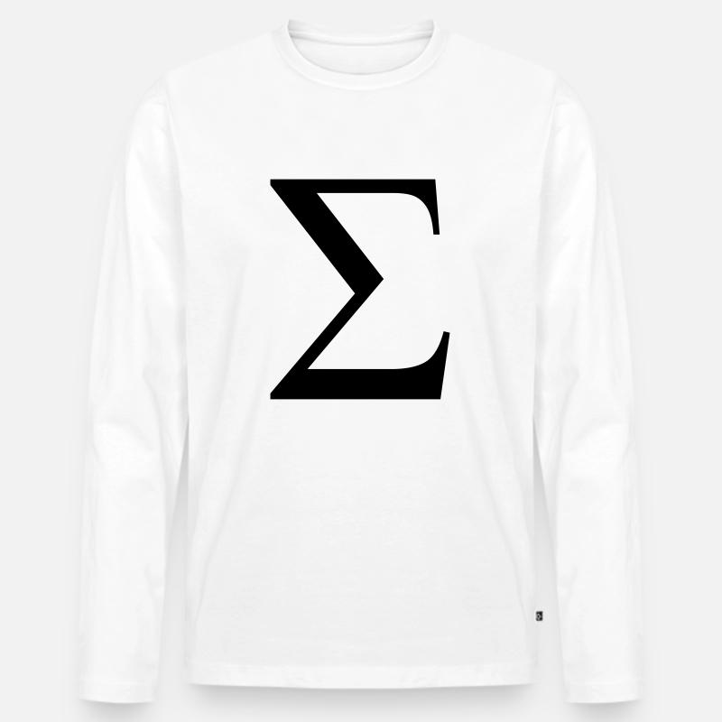 sigma greek - Männer Premium Bio Langarmshirt - Weiß
