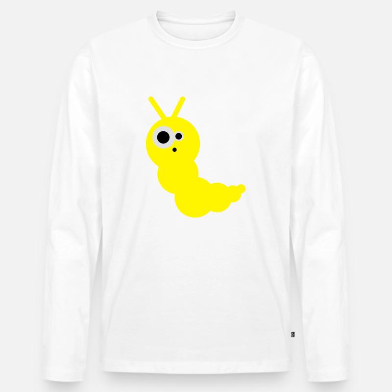 wurm - Männer Premium Bio Langarmshirt - Weiß