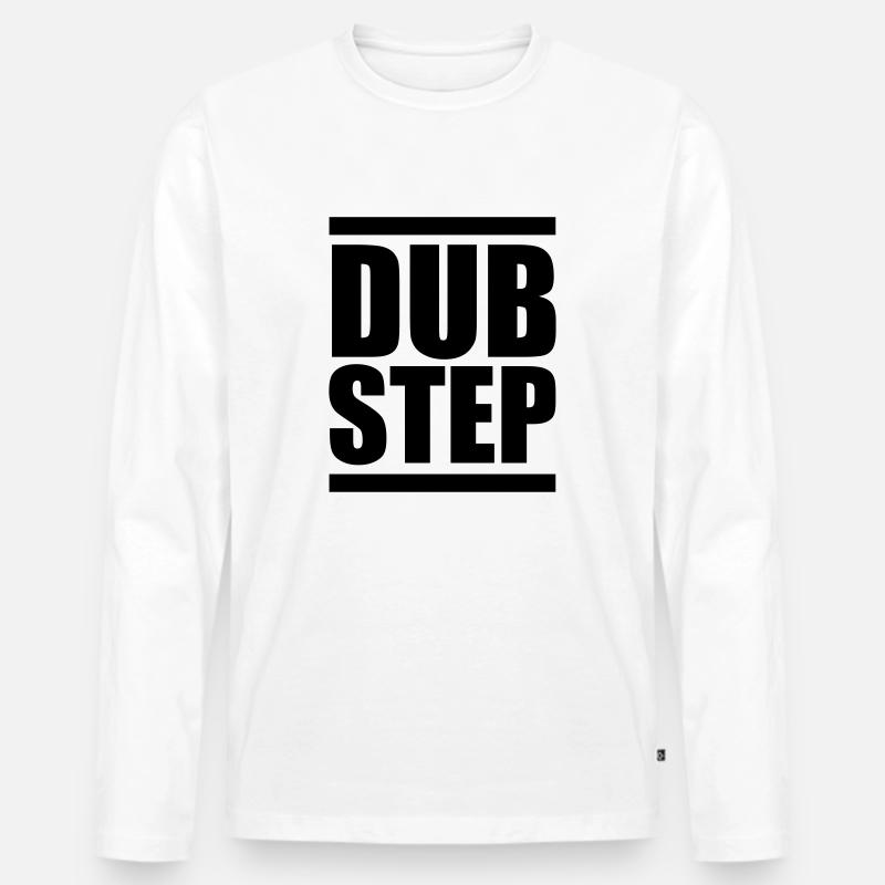 Dubstep - Männer Premium Bio Langarmshirt - Weiß