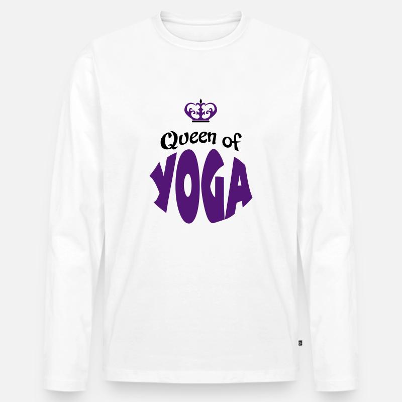 yoga - Männer Premium Bio Langarmshirt - Weiß