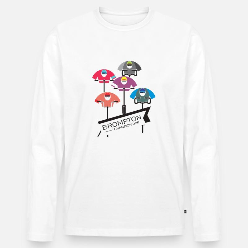 Brompton-Meisterschaft - Männer Premium Bio Langarmshirt - Weiß