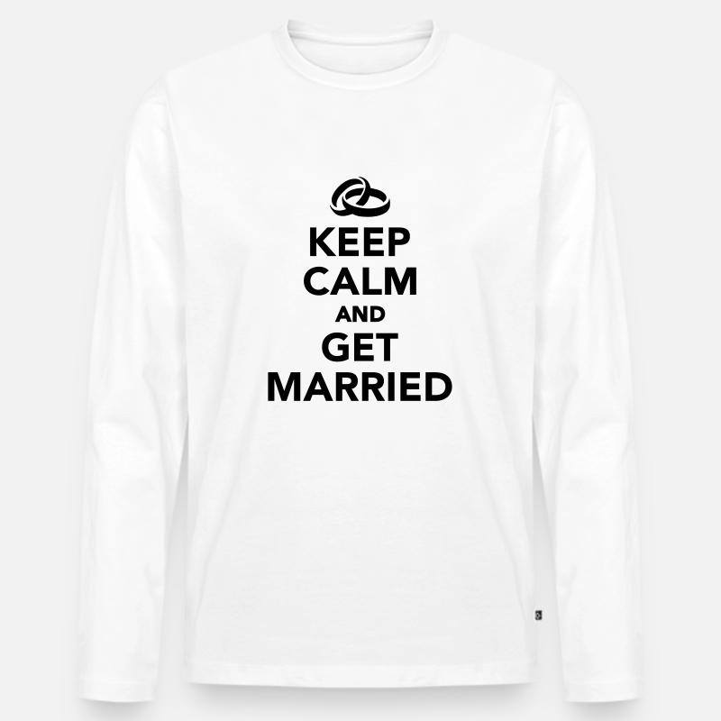 Heiraten - Männer Premium Bio Langarmshirt - Weiß
