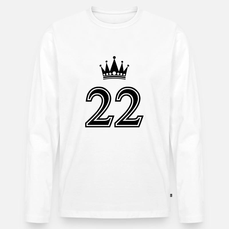 22 krone - Männer Premium Bio Langarmshirt - Weiß
