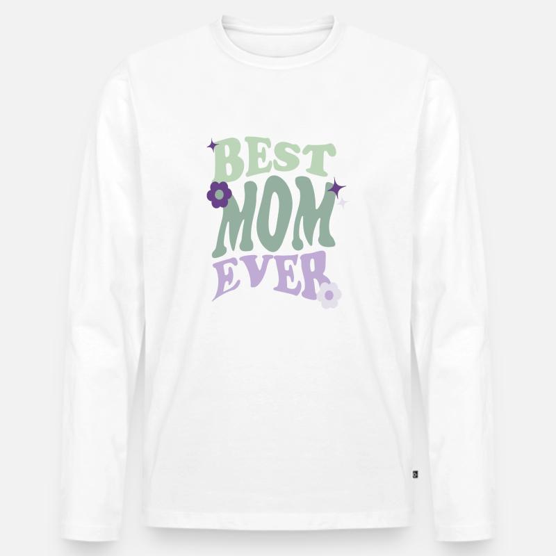 BESTE MUTTER ALLER ZEITEN - Männer Premium Bio Langarmshirt - Weiß