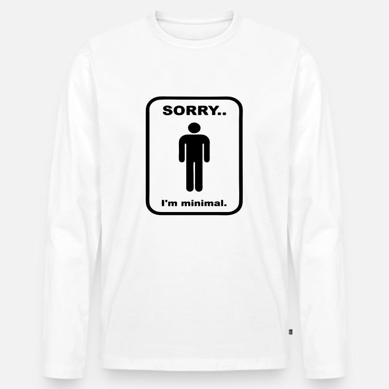 Minimal - Männer Premium Bio Langarmshirt - Weiß