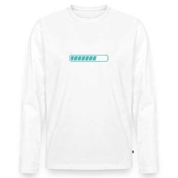 Stuckateur Ausbildung 3 Lehrjahr 3. Jahr Lehre - Männer Premium Bio Langarmshirt - Weiß - Vorne - Nico (187cm)