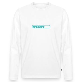 Stuckateur Ausbildung 2 Lehrjahr 2. Lehre Jahr - Männer Premium Bio Langarmshirt - Weiß - Vorne - Nico (187cm)