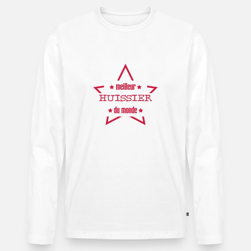 bester Gerichtsvollzieher der Welt - Männer Premium Bio Langarmshirt - Weiß