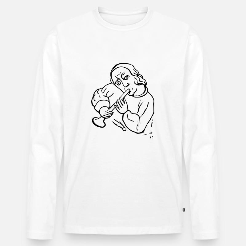 Musiker - Männer Premium Bio Langarmshirt - Weiß
