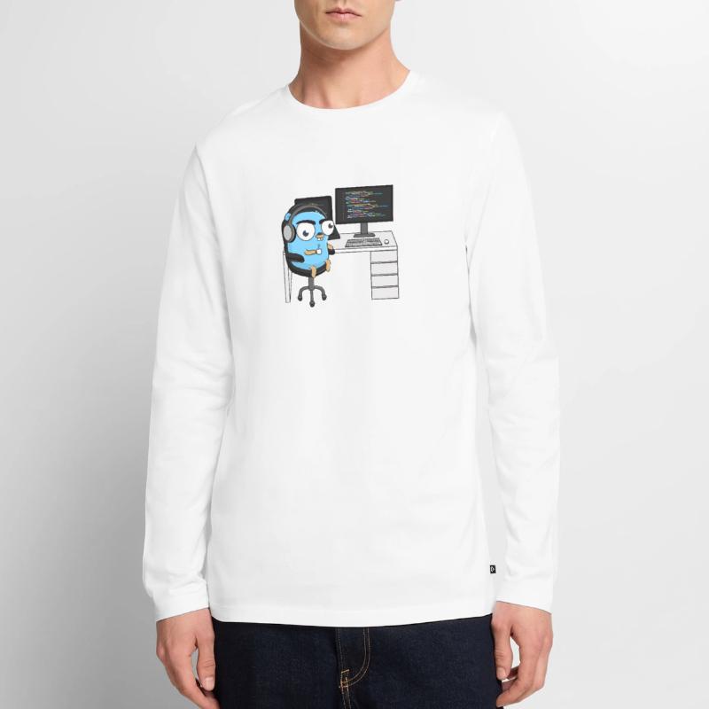 Gopher Coding Men's Premium Organic Long Sleeve Shirt