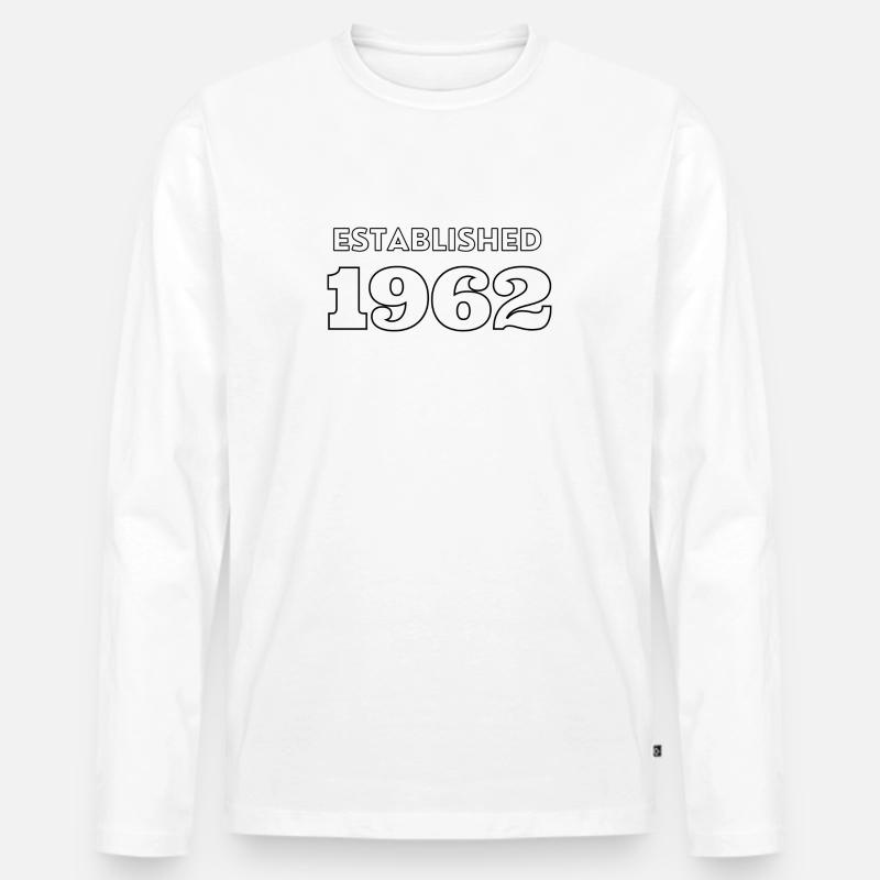 Established 1962 - Männer Premium Bio Langarmshirt - Weiß