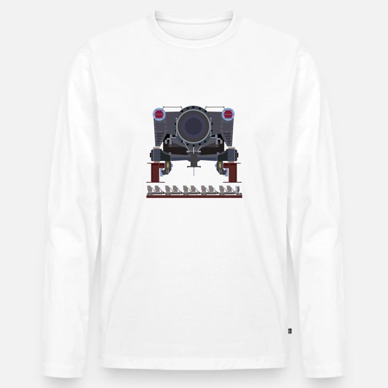 Steel Vengeance Achterbahnzug - Männer Premium Bio Langarmshirt - Weiß