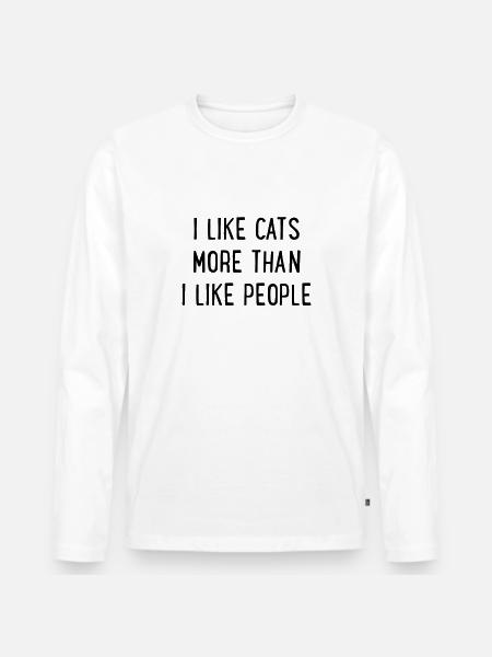 Feline - Men's Premium Organic Long Sleeve Shirt - white