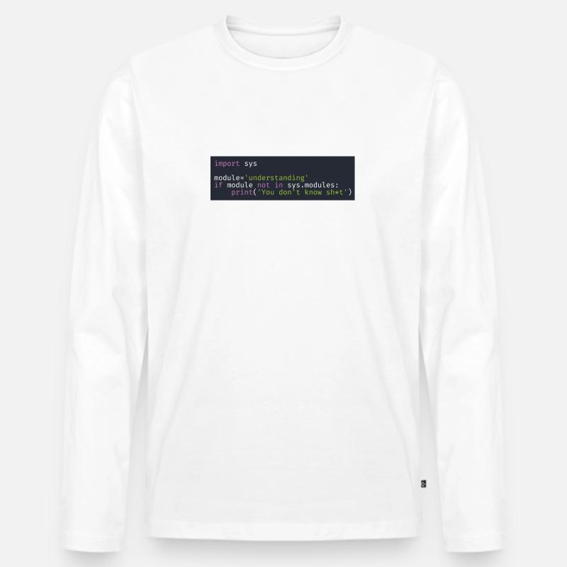 Programmierer, Software, Informatik, Developer Männer Premium Bio Langarmshirt