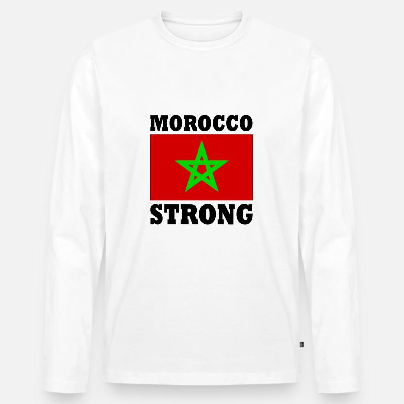 Morocco strong marokko - Männer Premium Bio Langarmshirt - Weiß