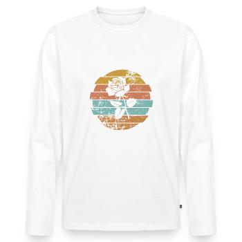 Rose - Men's Premium Organic Long Sleeve Shirt - white - Front - Nico (187cm)