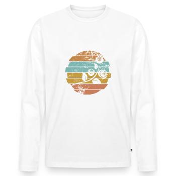 Rose - Men's Premium Organic Long Sleeve Shirt - white - Front - Nico (187cm)