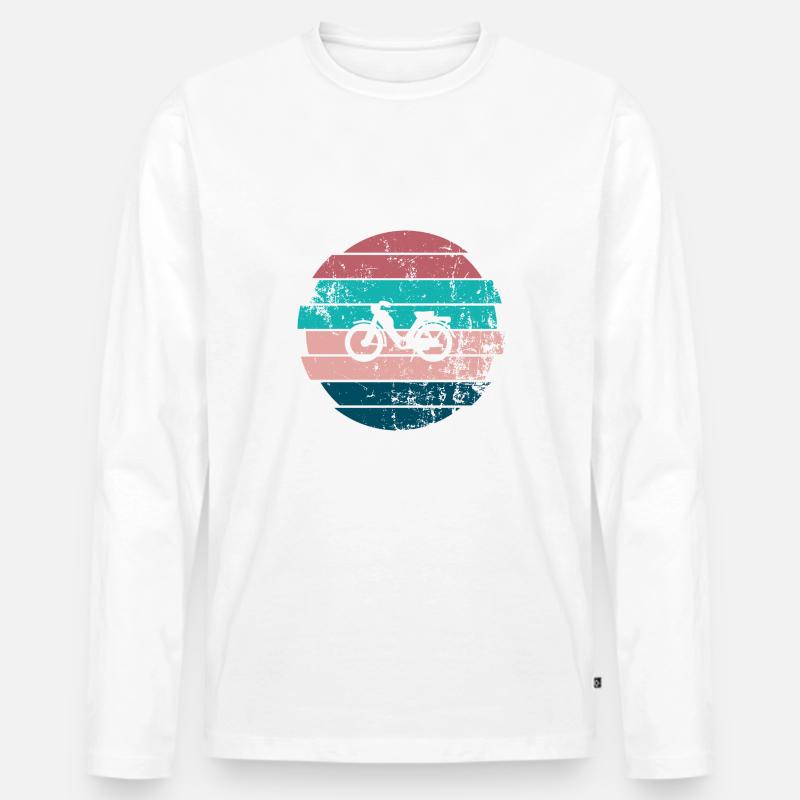 Moped - Männer Premium Bio Langarmshirt - Weiß