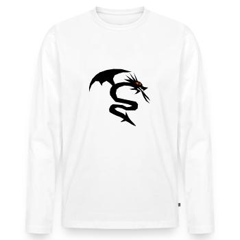 Ein Drache Drachen - Männer Premium Bio Langarmshirt - Weiß - Vorne - Nico (187cm)