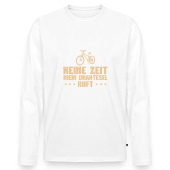 Fahrrad Mein Drahtesel ruft Radfahrer - Männer Premium Bio Langarmshirt - Weiß - Vorne - Nico (187cm)