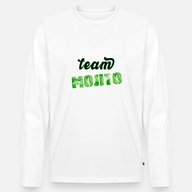 Team MOJITO - Männer Premium Bio Langarmshirt - Weiß